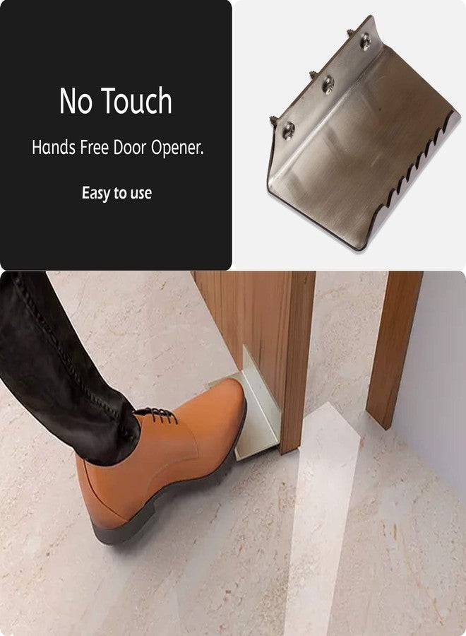 LADWA 1 Pcs Steel Commercial Touchless Handsfree Contactless Safety Foot Pull Door Opener for Bathroom, Office - Image 3